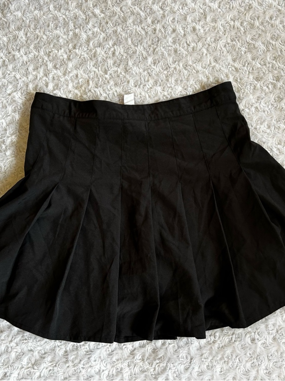 Black Pleated Mini Skirt